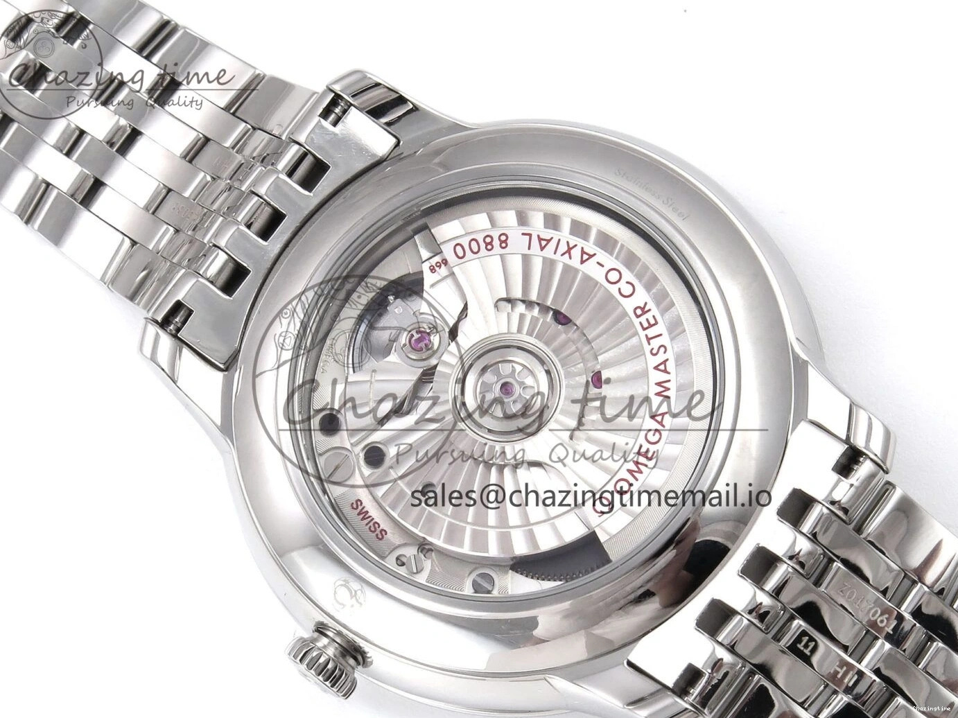 0225 Supportive De Ville Date SS VSF 1:1 Best Edition Blue Dial on SS Bracelet A 7700